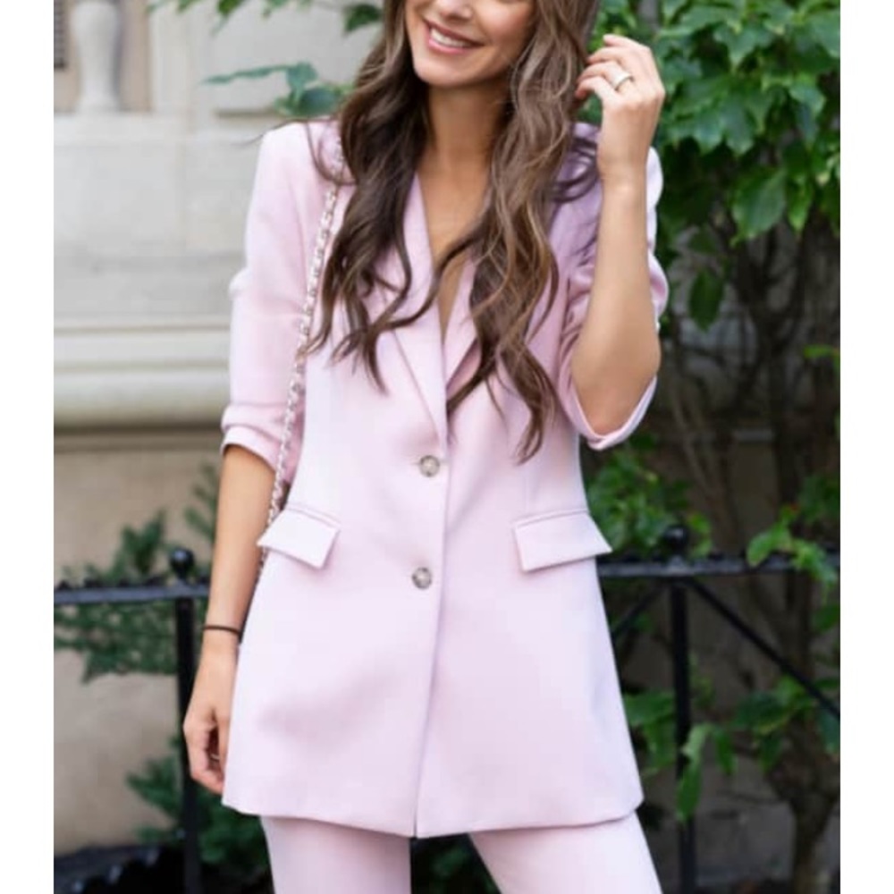 Something Navy Pink Blazer